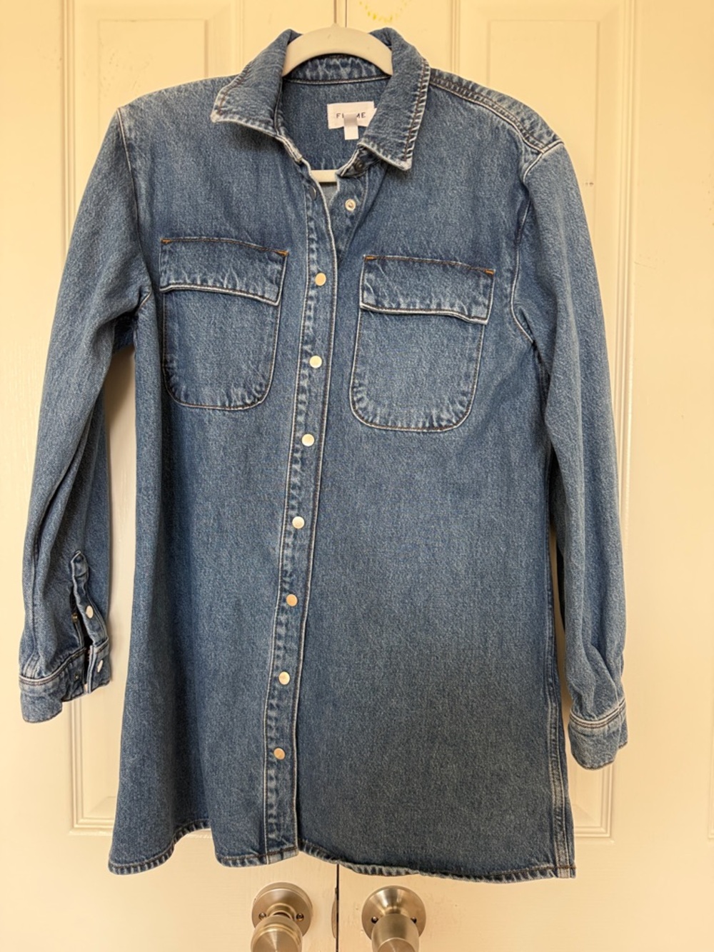 Frame Denim Blue Button-Up Denim Dress or Shirt